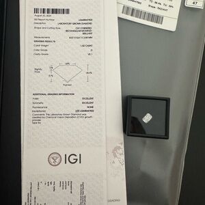 1.52 CARRAT Lab-Grown Radiant Cut Diamond with IGI Report.